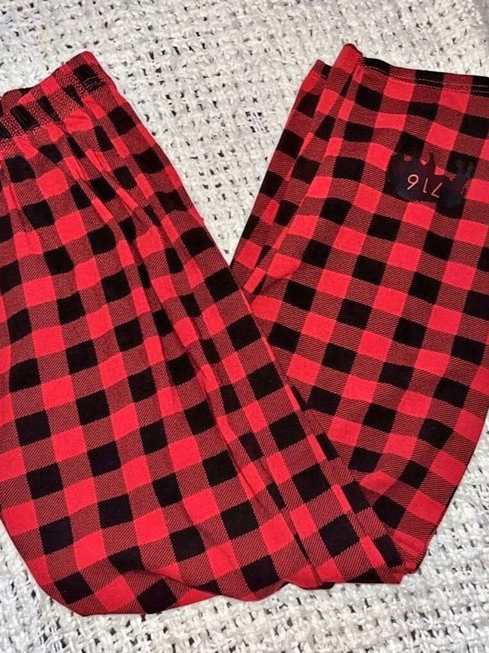 Buffalove Red & Black Plaid cozy pants